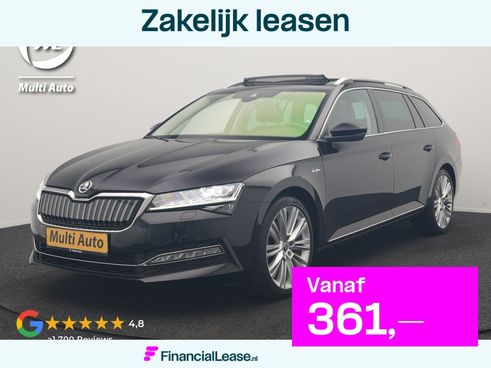 Skoda Superb Combi 1.4 TSI iV Laurin & Klement PHEV 218pk De, Dealer onderhouden, 4 cilinders, Zwart, Hybride Elektrisch/Benzine