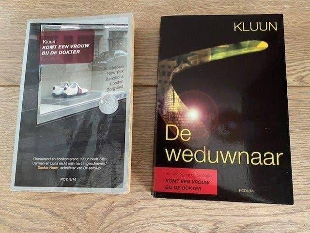 Boek(en)KLUUN Komt een vrouw bij de dokter.De Weduwnaar, Kluun, Nederland, Ophalen, Gelezen