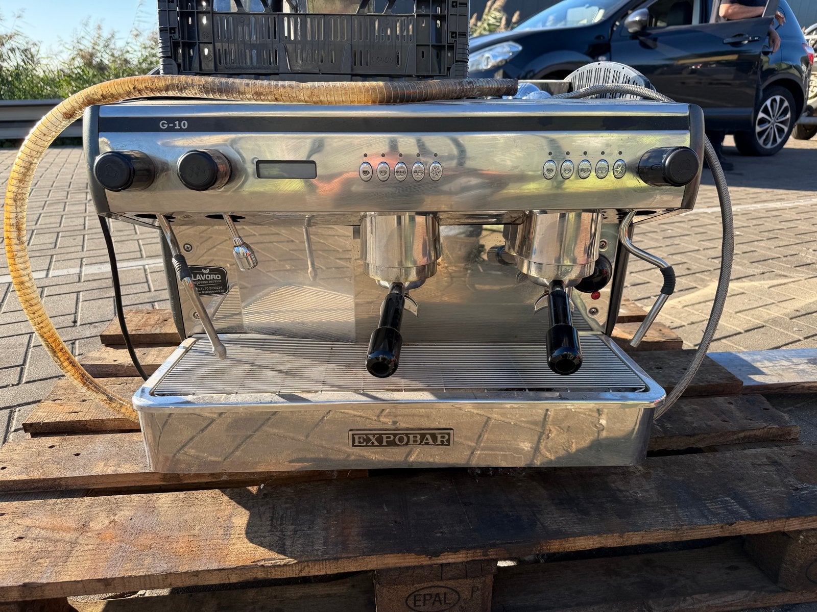 Expobar G-10 Professionele Espresso Machine, Witgoed en Apparatuur, Stoompijpje, Gebruikt, Espresso apparaat, 10 kopjes of meer