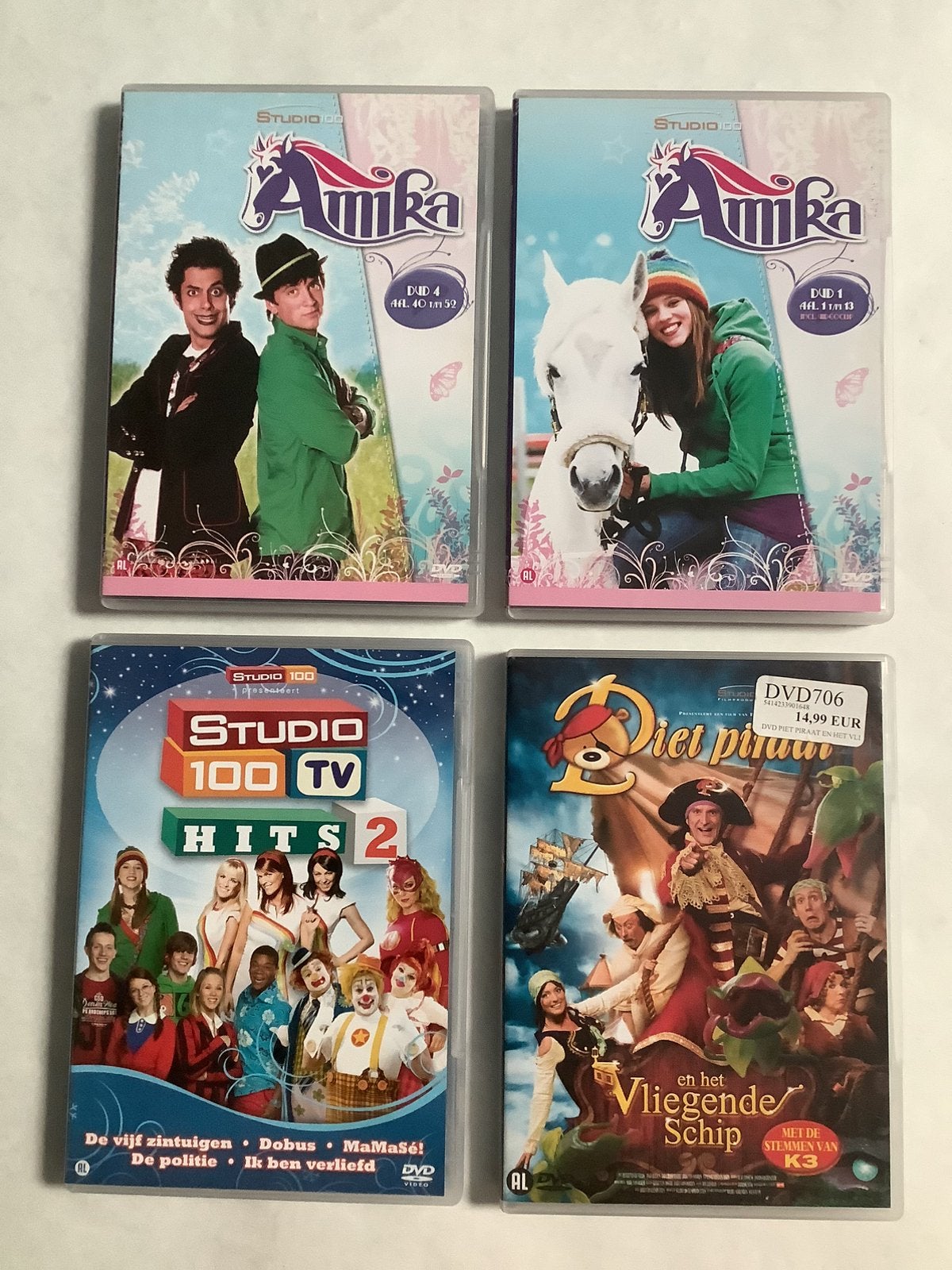 STUDIO 100  DVD'S (4), Alle leeftijden, Ophalen of Verzenden, Zo goed als nieuw