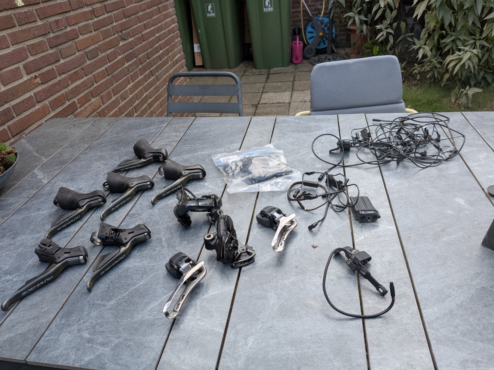 Dura Ace 10 speed Di2 onderdelen - deels werkend, Gebruikt, Overige materialen, Ophalen of Verzenden, Derailleur of Ketting