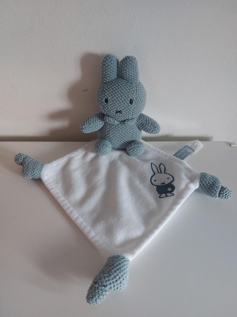 Knuffeldoekje nijntje blauw gehaakt, Ophalen of Verzenden, Zo goed als nieuw, Konijn