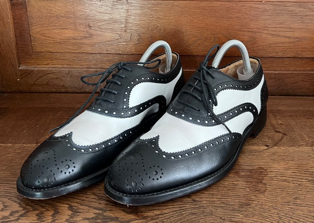 Nette tweekleurige brogues, Schoenen met lage hakken, Zwart, Ophalen of Verzenden, Zo goed als nieuw
