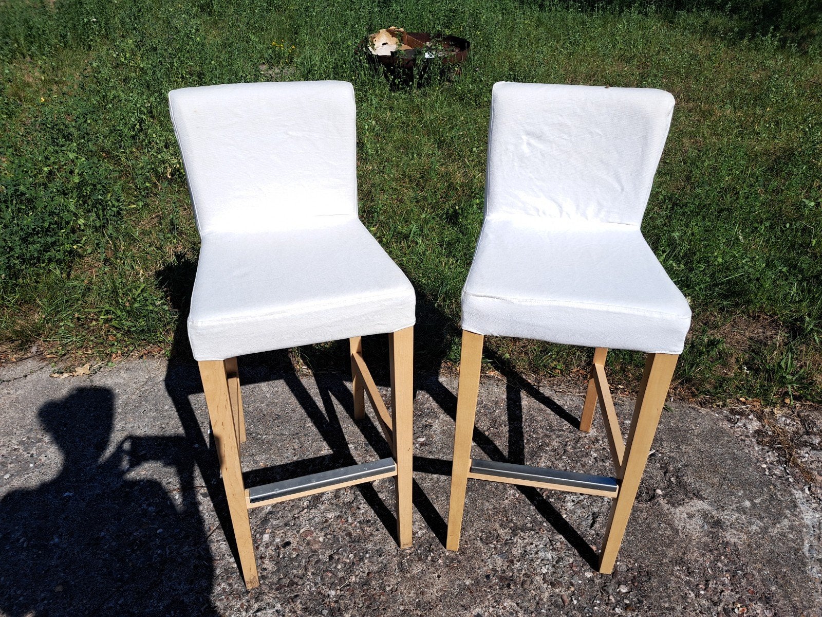 2 barkrukken ikea hendriksdal, Huis en Inrichting, Barkrukken, Ophalen, Gebruikt, 60 tot 90 cm, Hout