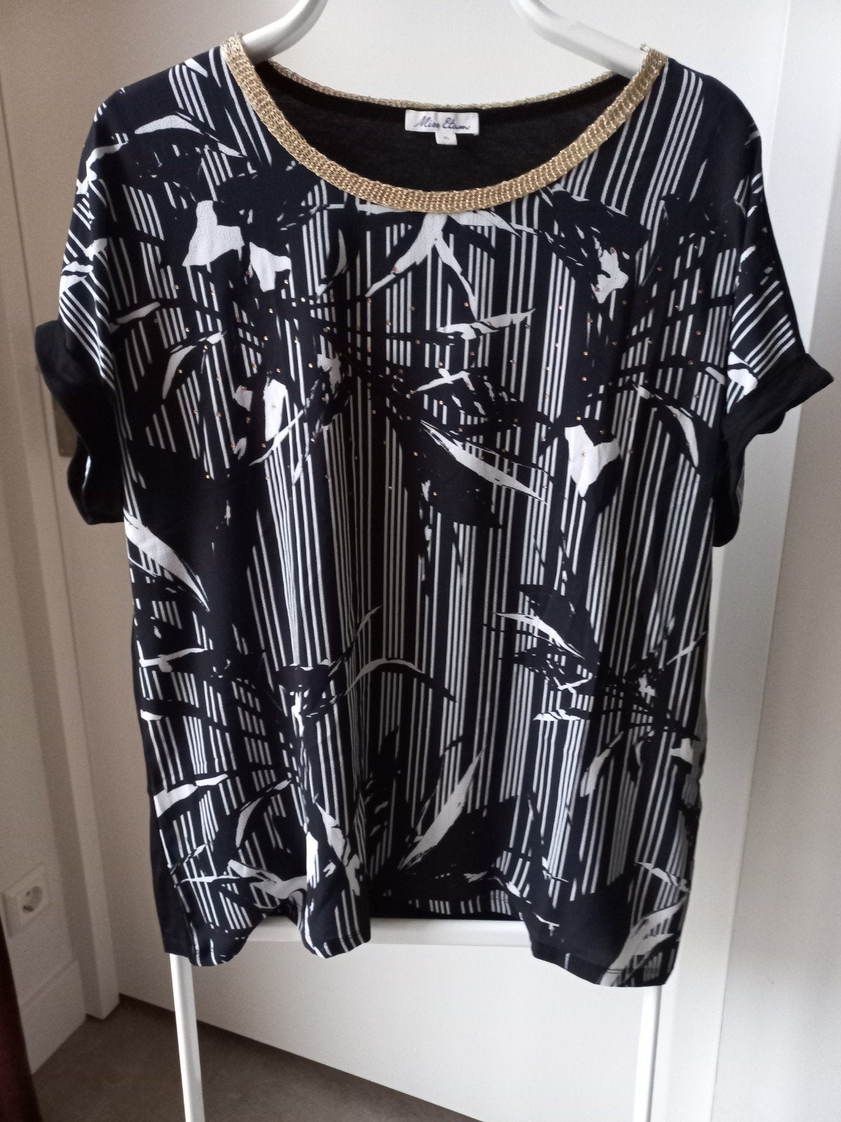 T-shirt Miss Etam maat XL, Zwart, Maat 46/48 (XL) of groter, Ophalen of Verzenden, Zo goed als nieuw