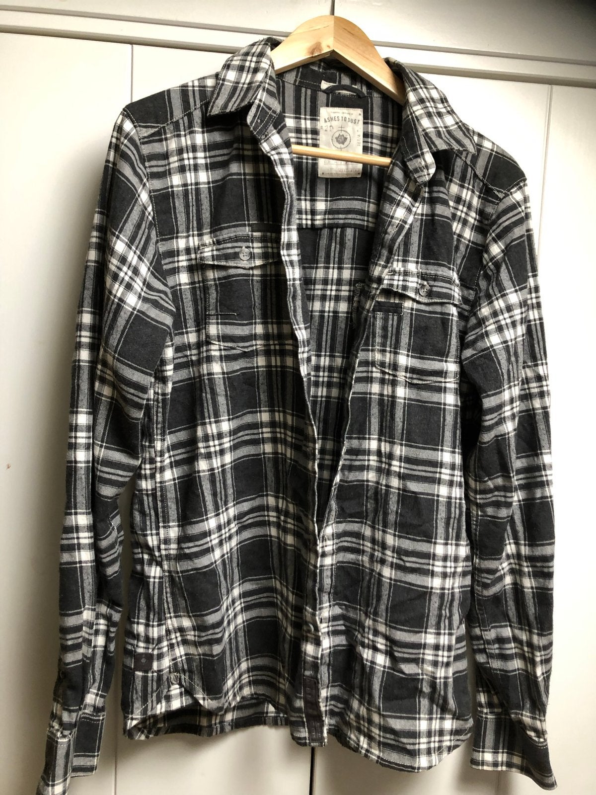 Geblokte blouse zwart/wit van The Sting, Ashes to Dust, maat, Kleding | Dames, Ophalen of Verzenden, Gedragen, Maat 42/44 (L)