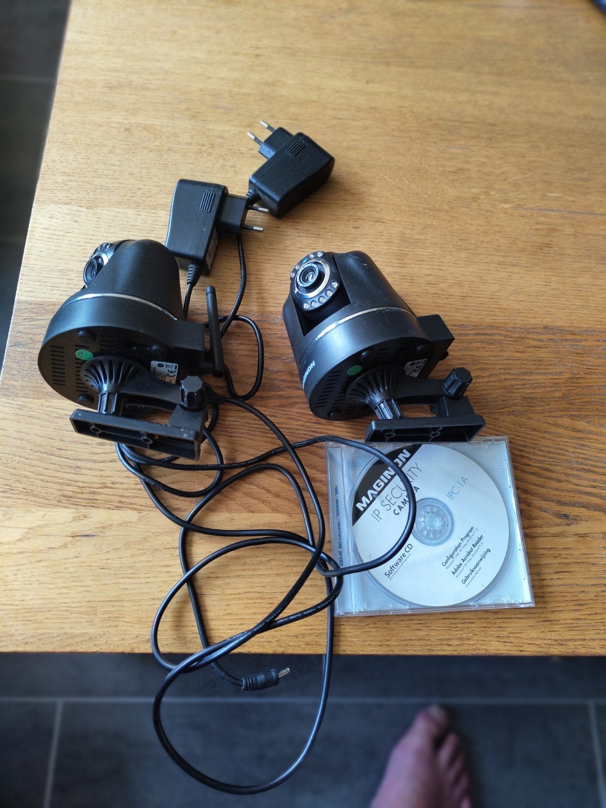Maginon IP Beveiligingscamera's (2 stuks) met software, Ophalen of Verzenden, Gebruikt
