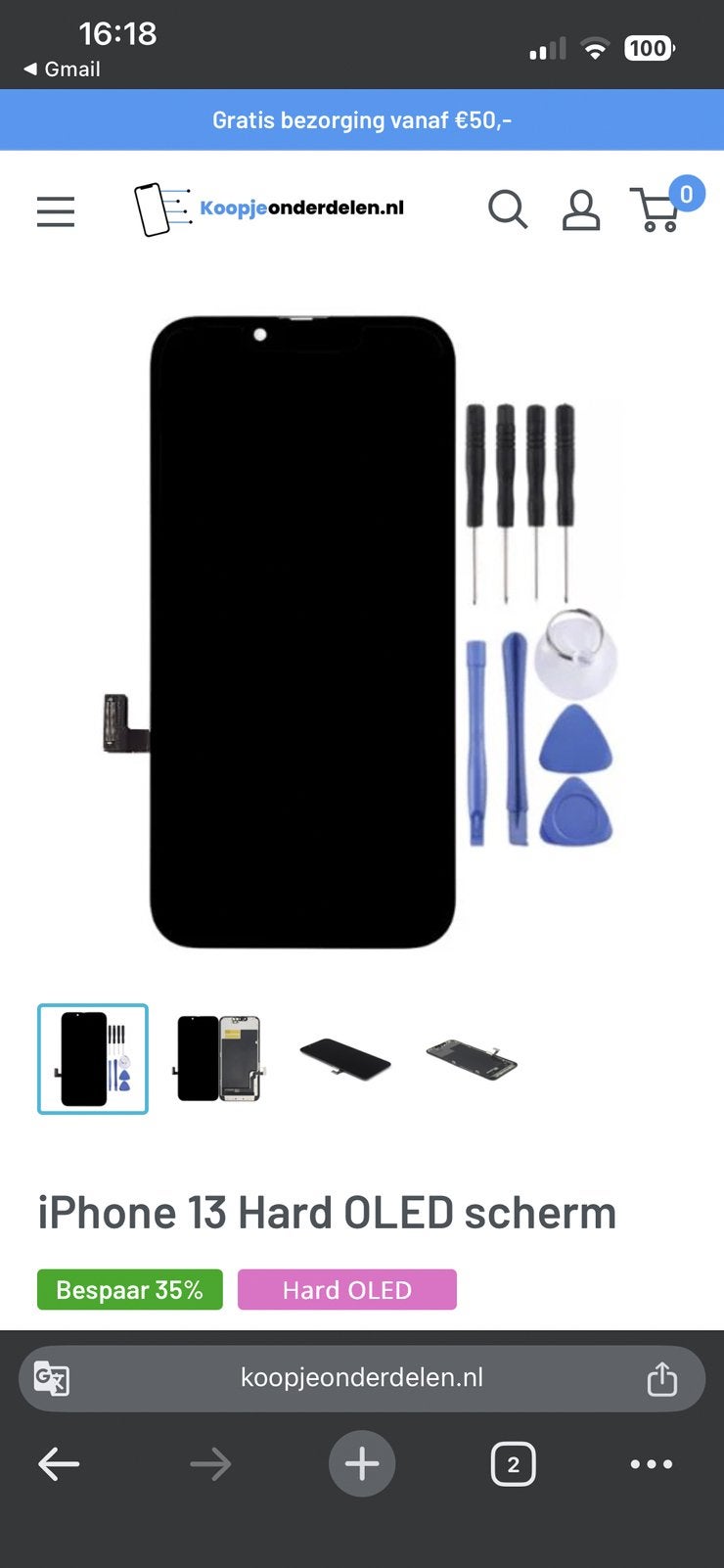 Oled hard screen iphone 13, Telecommunicatie, Ophalen of Verzenden, Nieuw, 128 GB, IPhone 13