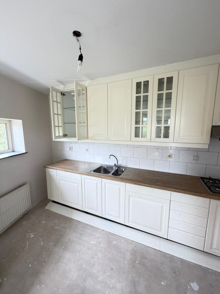 Keukenblok gebruikt, Huis en Inrichting, Keuken | Complete keukens, Ophalen of Verzenden, Zo goed als nieuw, Wit, Enkelwandige keuken