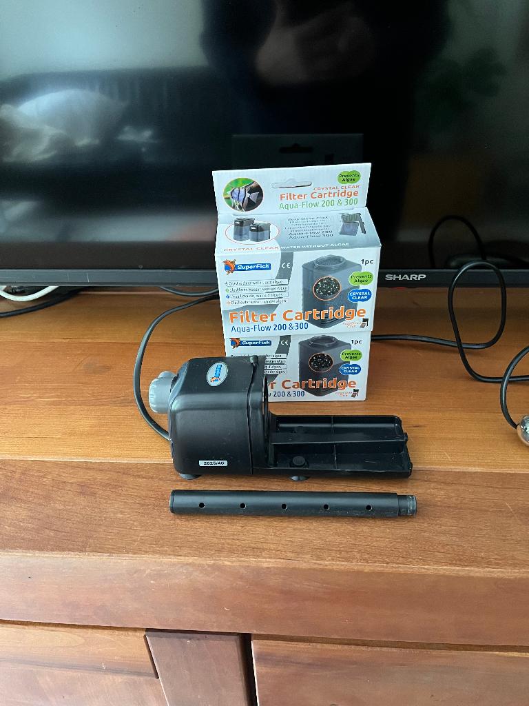 SuperFish filter aquaflow 200/300 en thermostaat, Ophalen of Verzenden, Zo goed als nieuw, Verwarming, Superfish