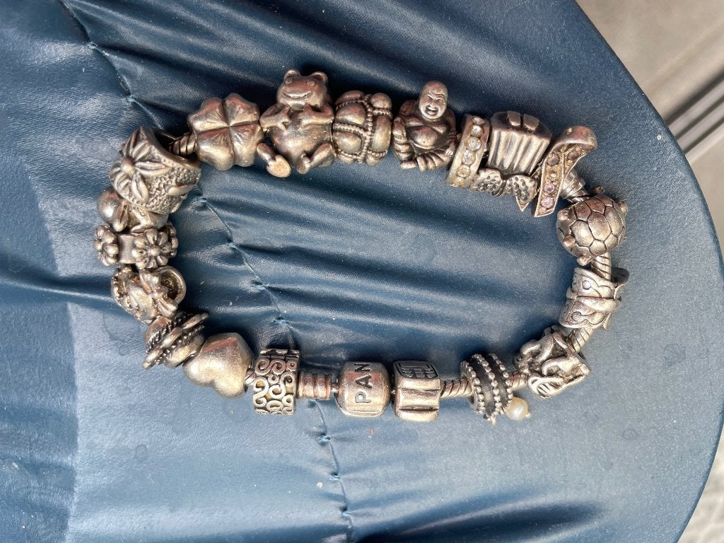 Pandora armband (lengte 18cm), Ophalen, Zo goed als nieuw, Met bedels of kralen, Zilver
