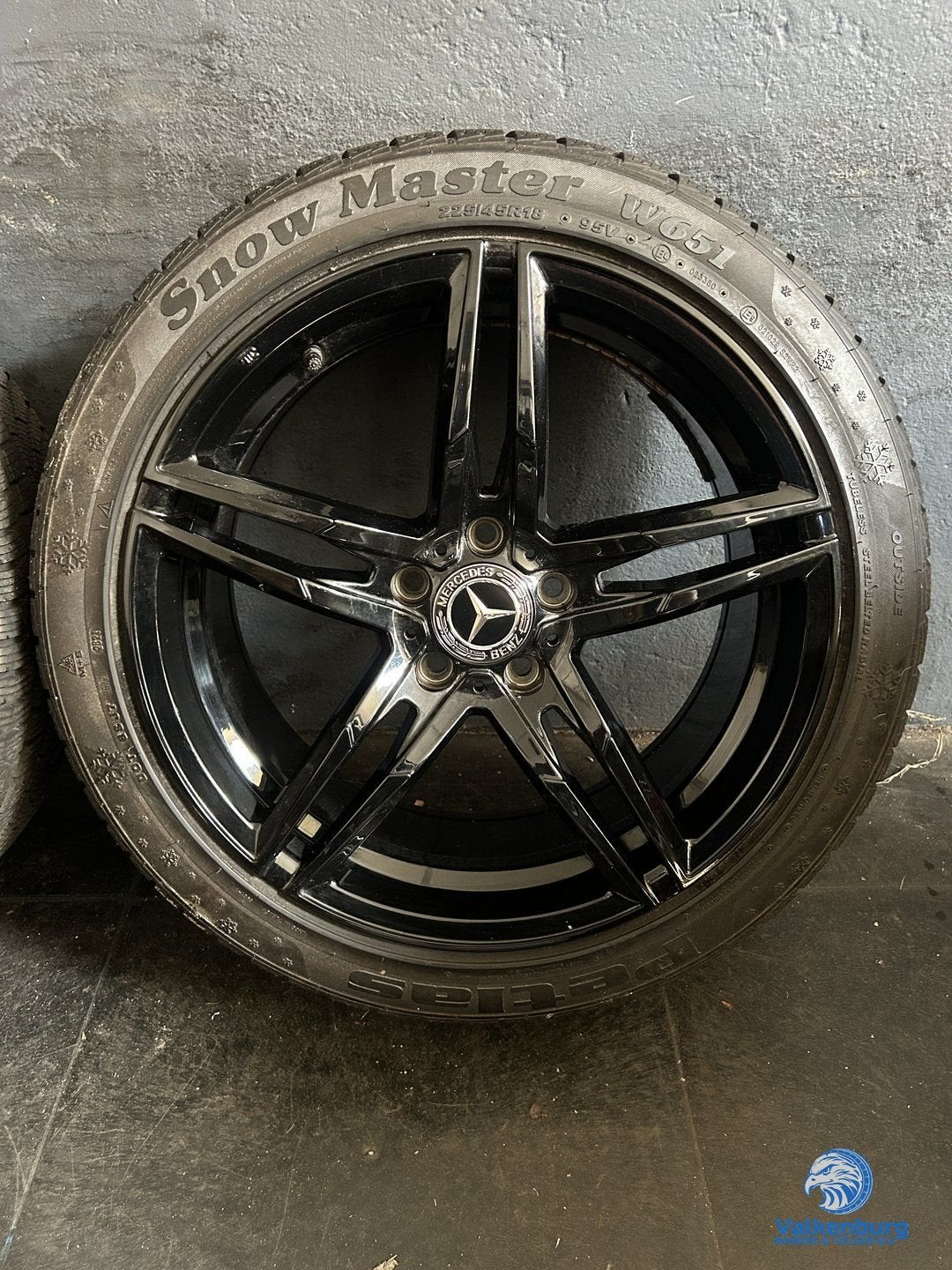 8mm! Mercedes A B CLA Klasse W177 W247 C118 18 inch zwarte v, 18 inch, Gebruikt, -, -