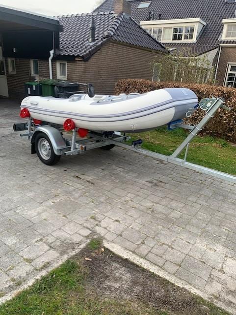 Zodiac Nautic Cadet 310 ALU met Elc Moter+accu en Trailer, Watersport en Boten, Rubberboten, Ophalen, Aluminium, 15 pk, 1 m