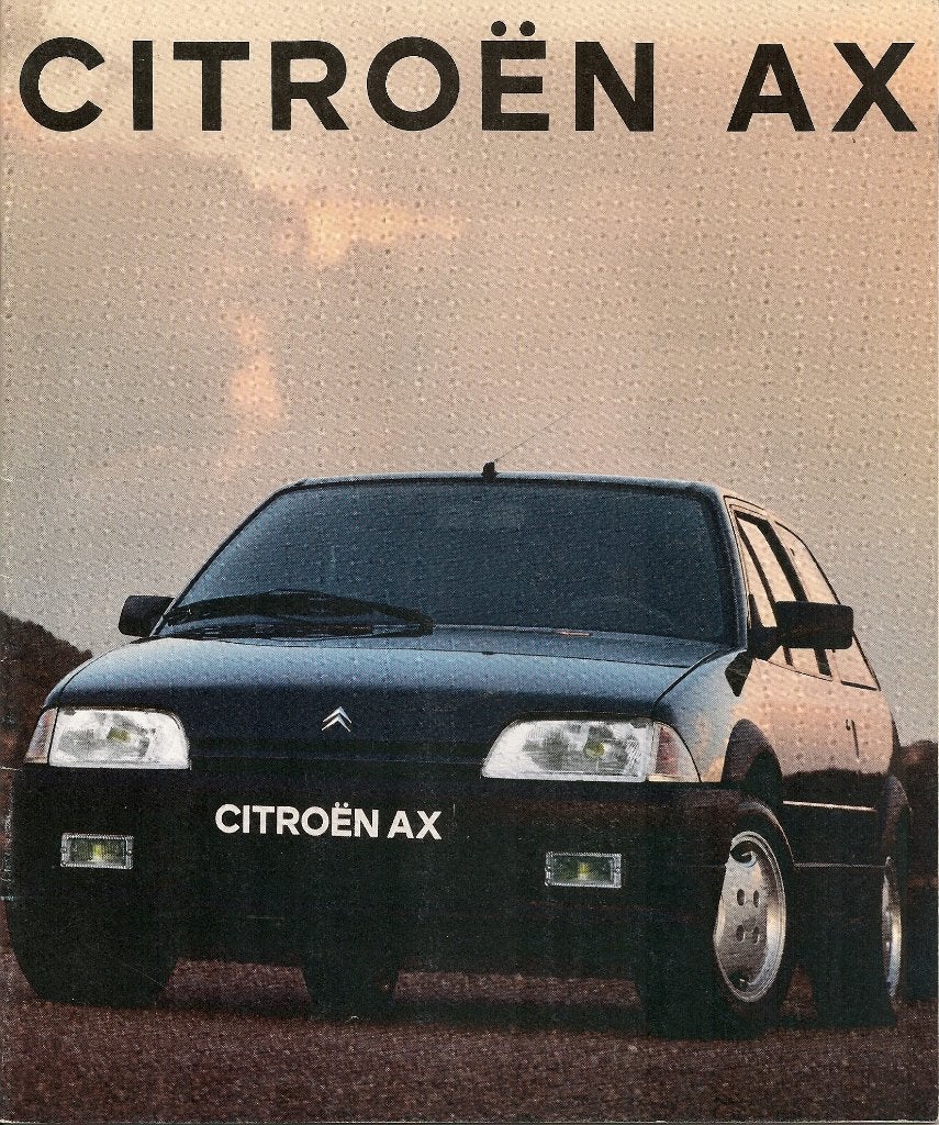 Folder Citroën AX, juli 1991, Boeken, Ophalen of Verzenden, Nieuw, Citroën