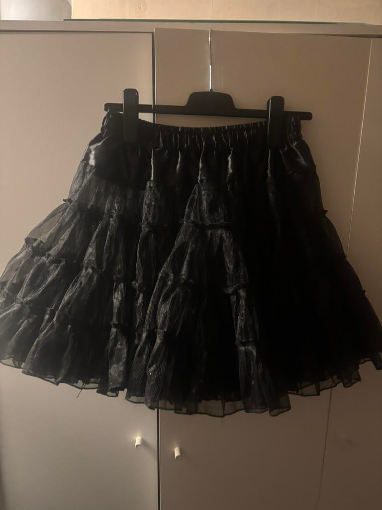Nieuw zwart tule rok petticoat verstelbaar, Ophalen of Verzenden, Nieuw, Carnaval, Kleding