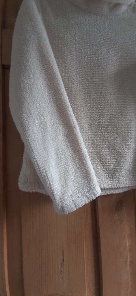 Crèmekleurige Fleece Trui met Col - Zo Goed als Nieuw, Ophalen of Verzenden, Zo goed als nieuw, Maat 38/40 (M), Beige
