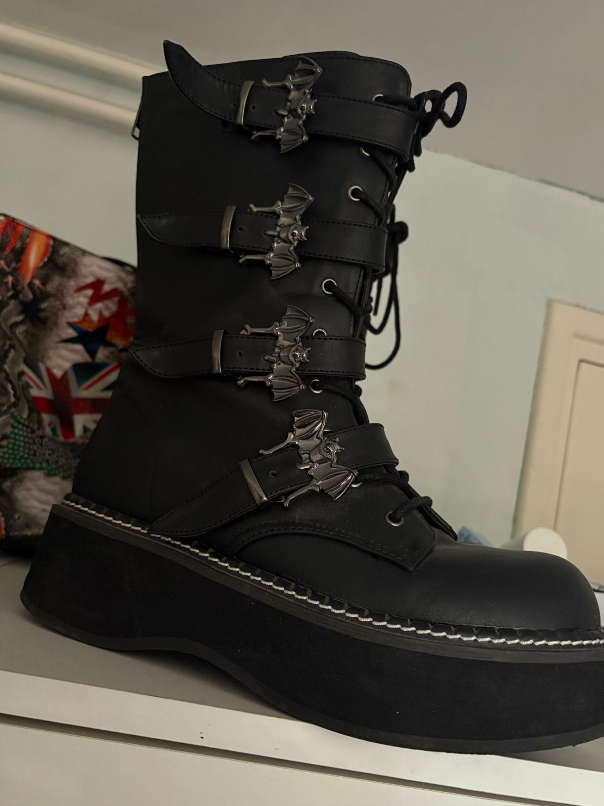 DemoniaCult Emily - 322 Maat 41, Kleding | Dames, Schoenen, Zwart, Lage of Enkellaarzen, Ophalen of Verzenden, Zo goed als nieuw