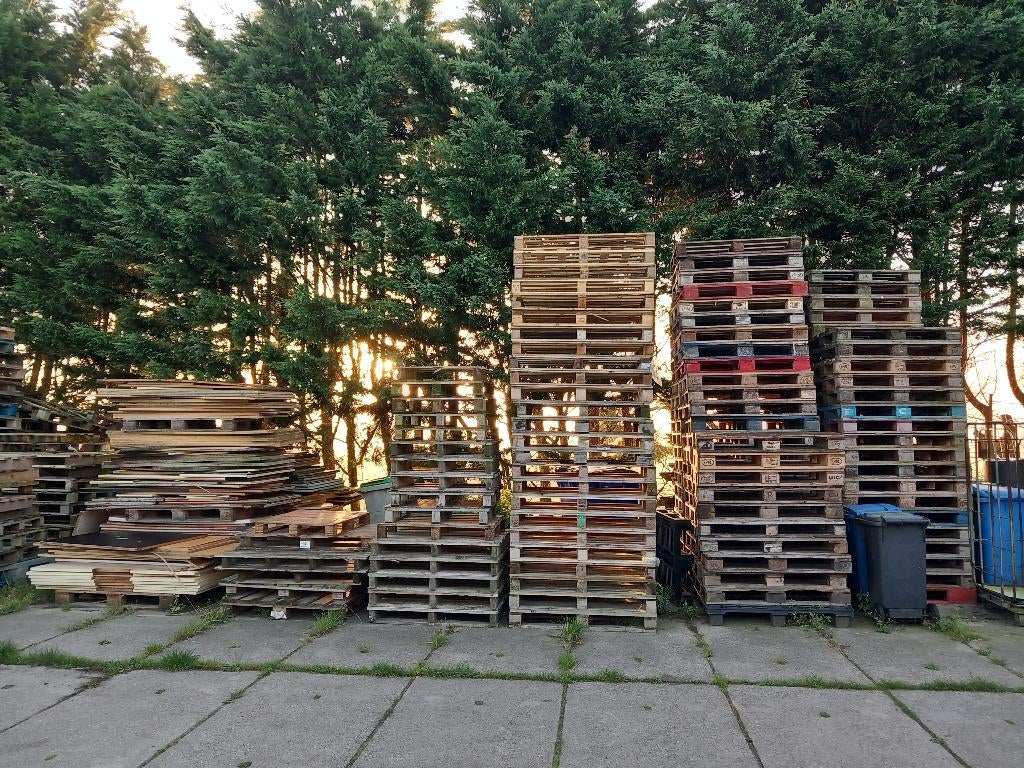 Goedkope pallets, Tuin en Terras, Palen, Balken en Planken, Ophalen, Gebruikt, Minder dan 180 cm, Planken