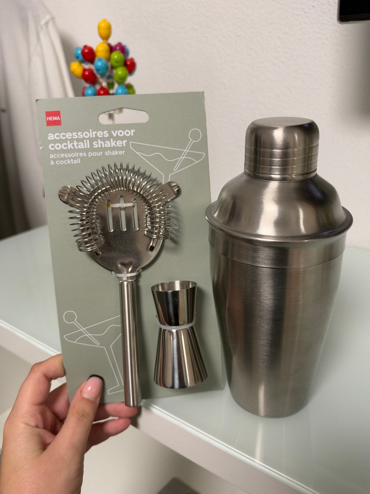 Cocktail Shaker Set - HEMA Accessoires, Overige typen, Zilver, Ophalen of Verzenden, Zo goed als nieuw