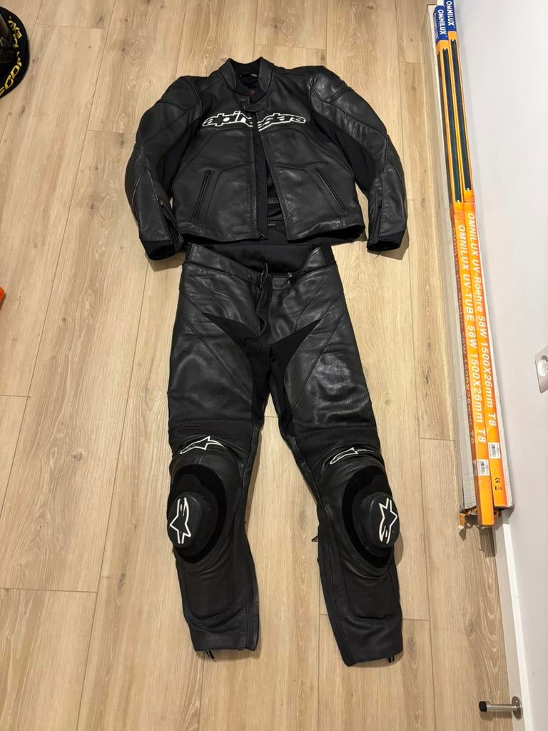 Alpinestars gp plus motorpak jas 48 broek 46 maat S/M 2 deli, Motoren, Kleding | Motorkleding, Ophalen of Verzenden, Tweedehands
