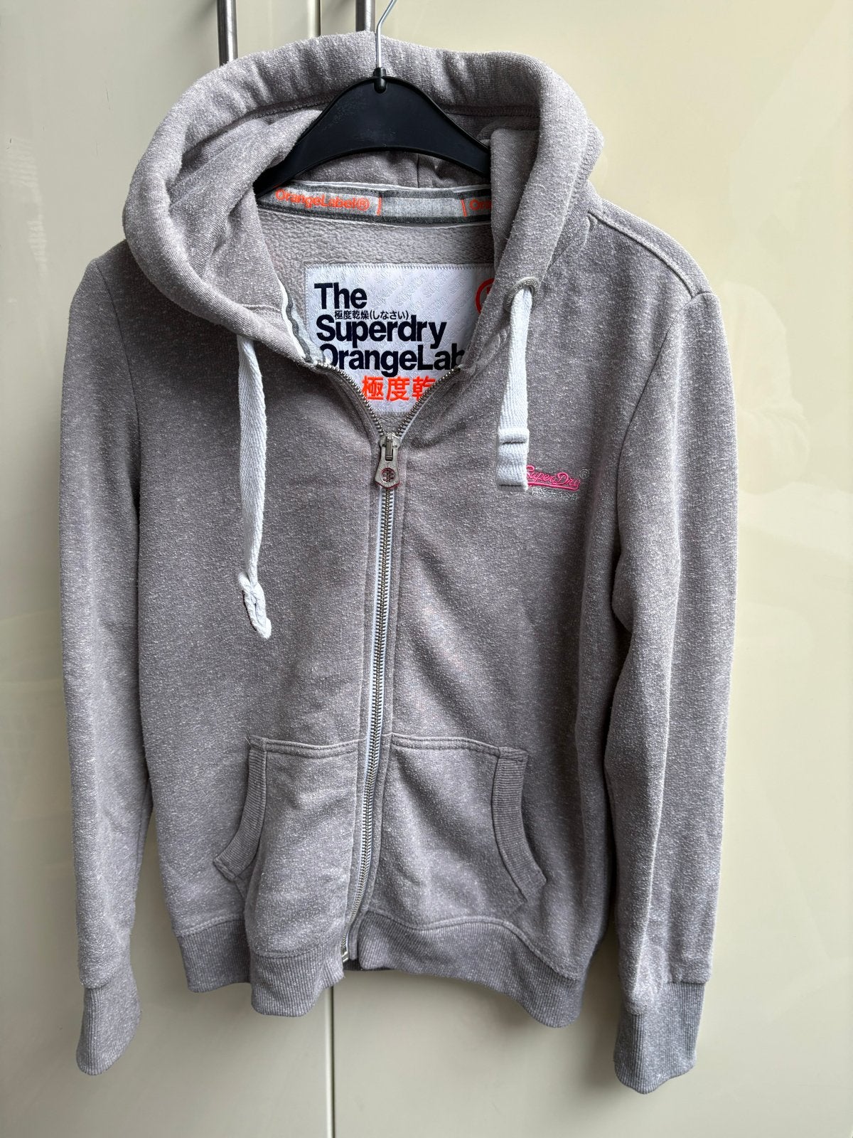 Superdry Orange Label Hoodie - Maat M, Ophalen of Verzenden, Gedragen, Maat 38/40 (M), Grijs