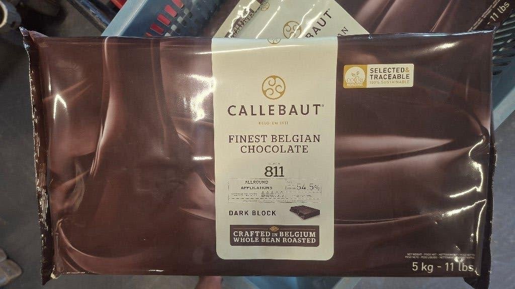 5x Callebaut Blok 811 Glaceer 5kg Dark block NIEUW!, Ophalen of Verzenden