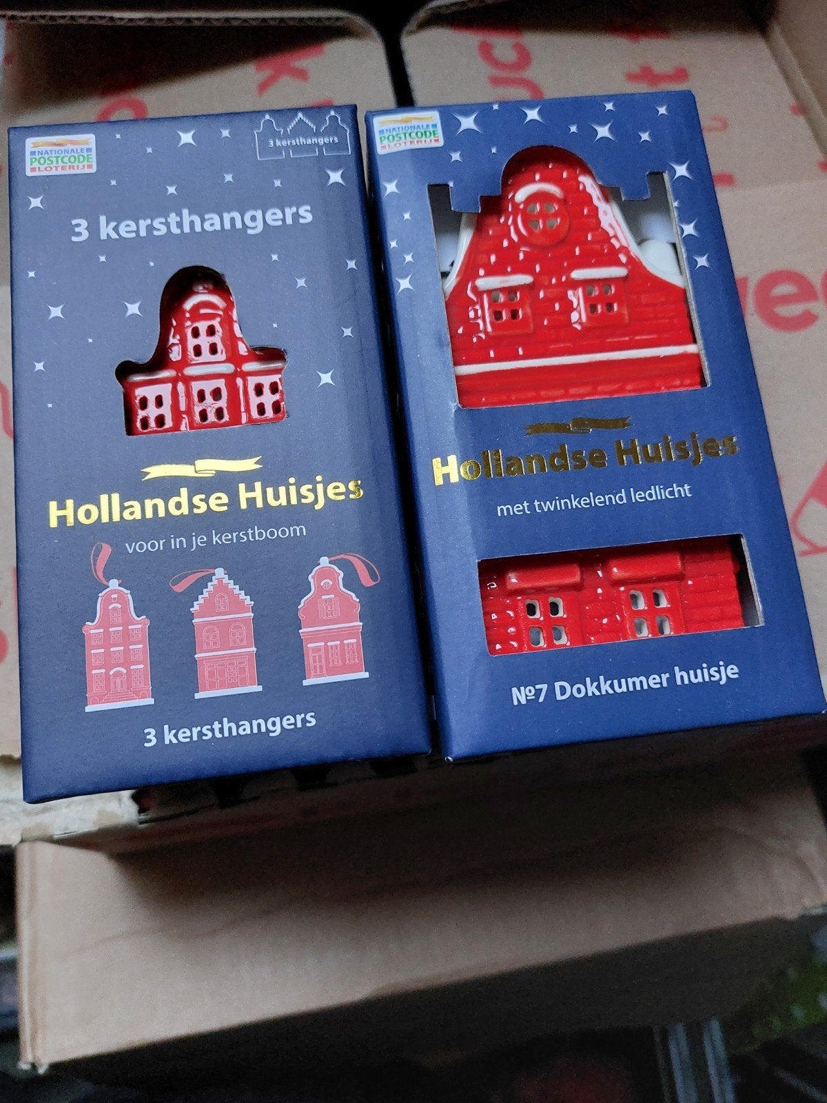 Postcodeloterij kersthuisje en kerstboomhangers, Ophalen of Verzenden
