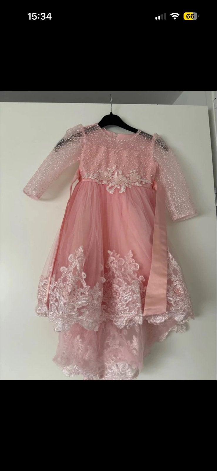 Elegante Roze Meisjes Gelegenheidsjurk, Ophalen, Zo goed als nieuw, Meisje