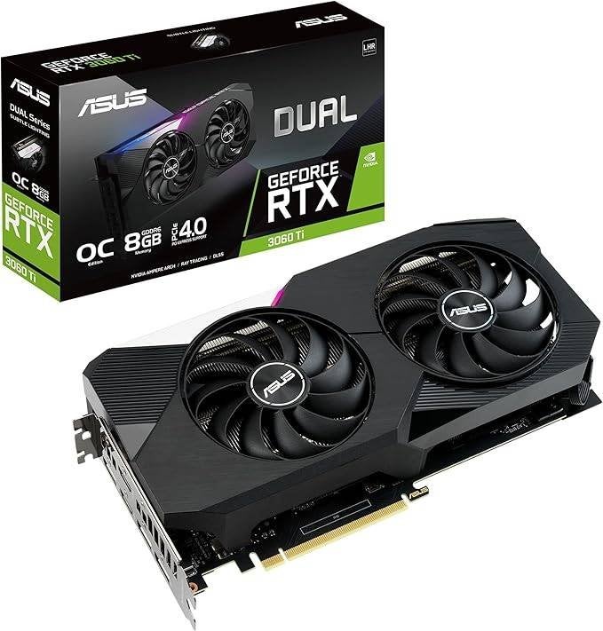 Asus GeForce RTX 3060 Ti DUAL-RTX3060TI-O8G-V2 Videokaart, Computers en Software, GDDR6, PCI-Express 4, Ophalen of Verzenden, Zo goed als nieuw