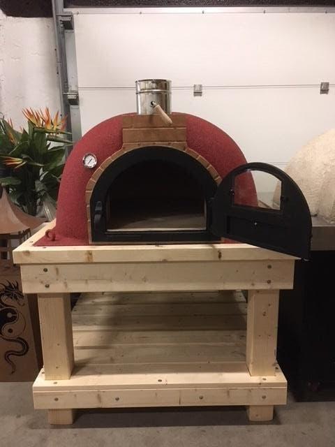 TE KOOP houtgestookte Pizzaoven Tonino 110-80cm, Ophalen, Nieuw, Houtskool, Vrijstaand