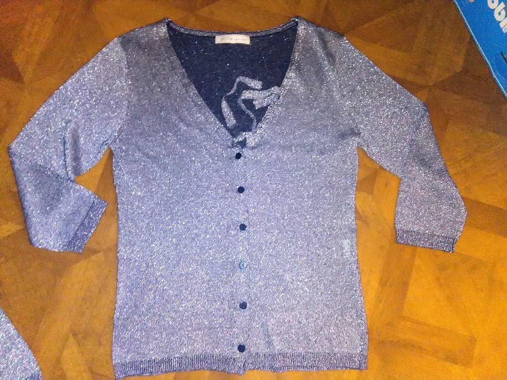 Stroke top en vest set metallic glitter maat M, Ophalen of Verzenden, Zo goed als nieuw, Maat 38/40 (M)