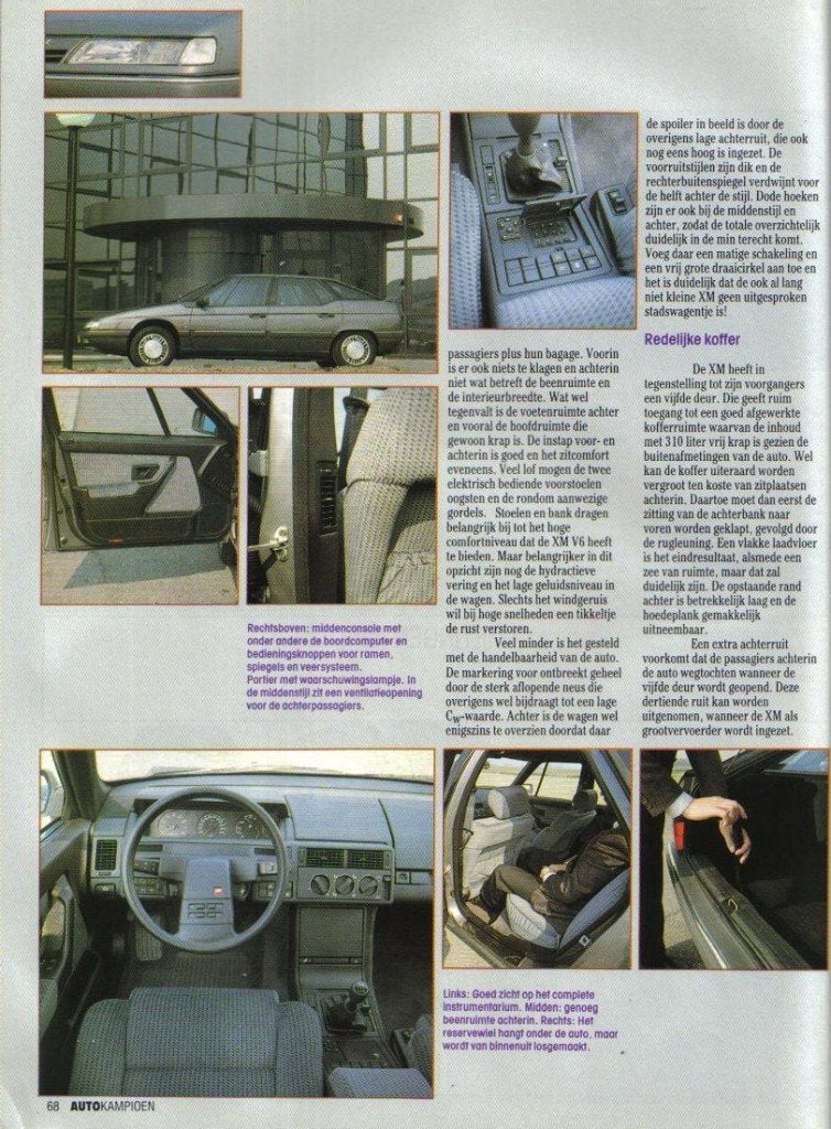Autokampioen test Citroen XM V6 Oktober 1989, Ophalen of Verzenden, Gelezen, Citroën