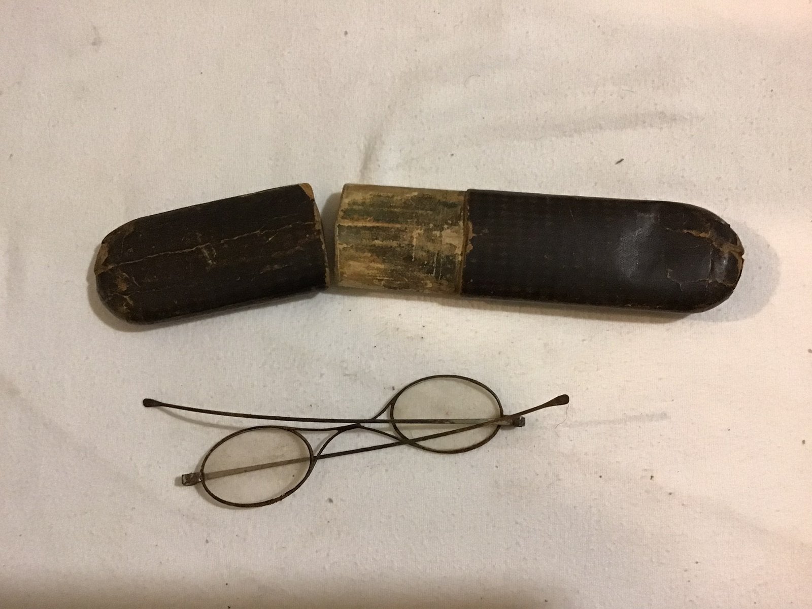 Antieke bril met etui, Antiek en Kunst, Ophalen of Verzenden