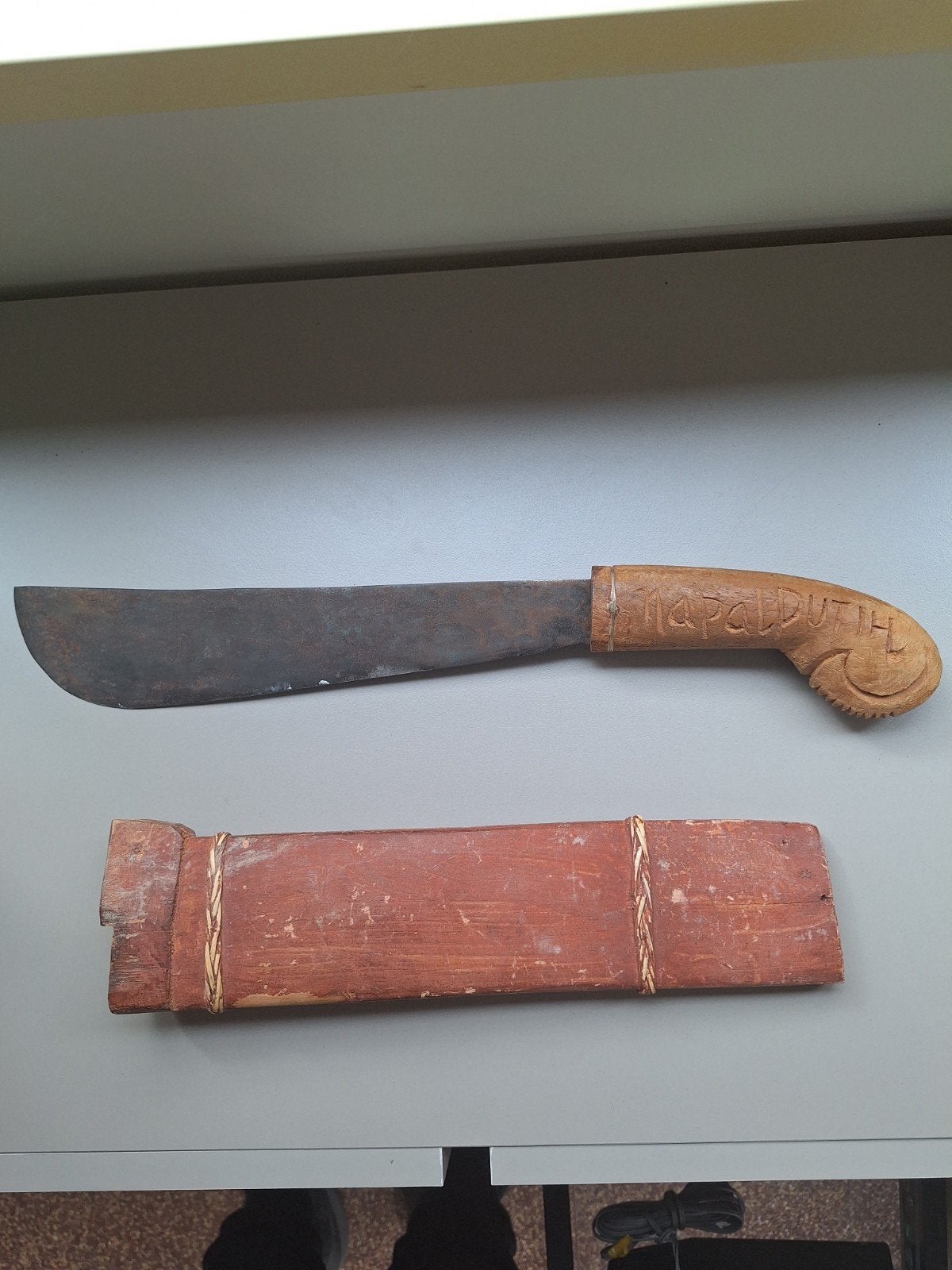 Traditioneel Indonesisch kapmes uit Bengkulu Utara, Hout, Ophalen of Verzenden, Handgemaakt, Indonesië