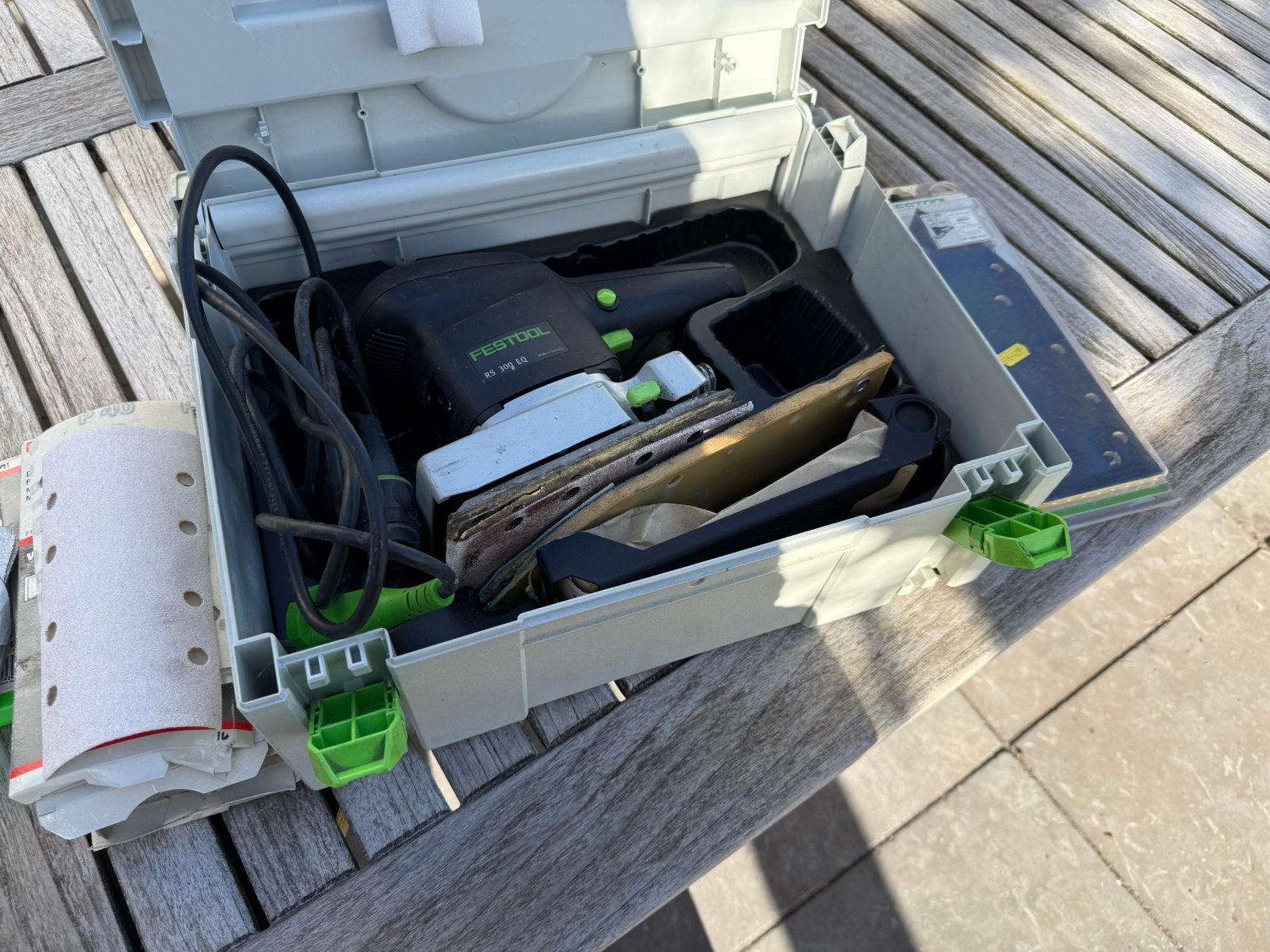 Festool RS 300 EQ vlakschuurmachine, Ophalen of Verzenden, Gebruikt, Minder dan 600 watt, Vlakschuurmachine