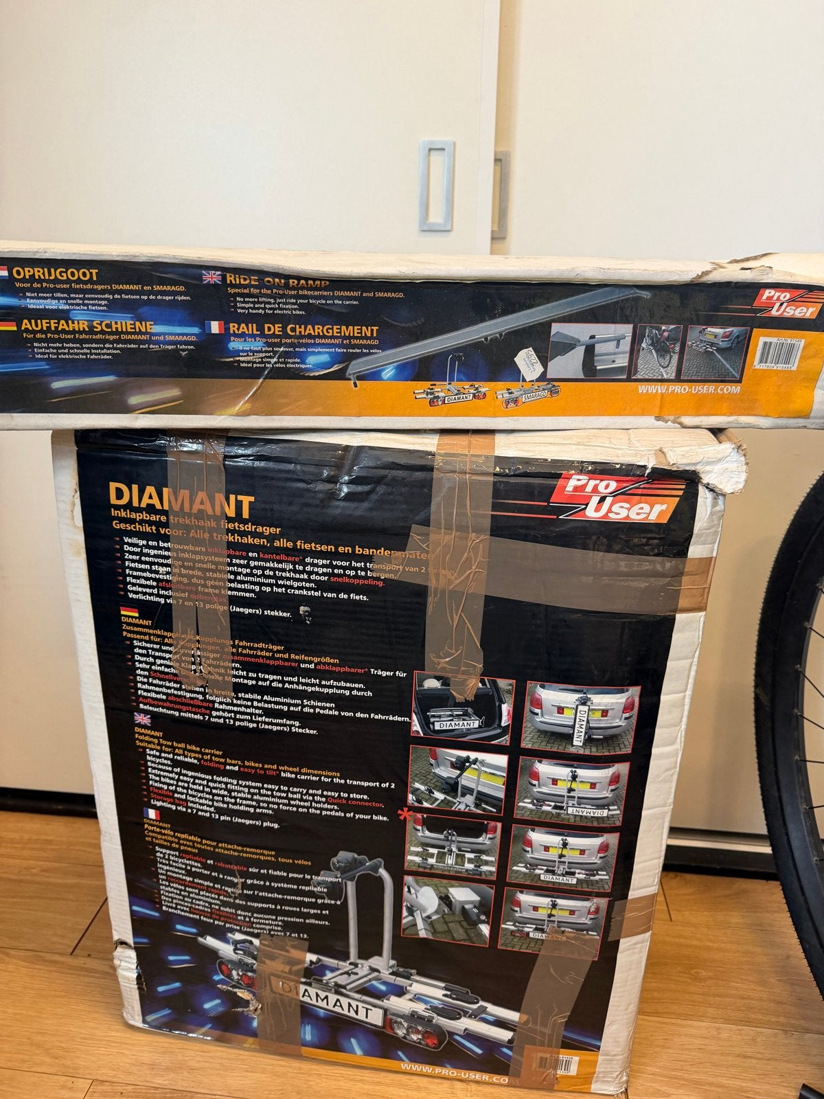 Diamant Pro User fietsendrager inklapbaar 2 fietsen nieuw, Nieuw, Ophalen of Verzenden, 2 fietsen, Trekhaakdrager