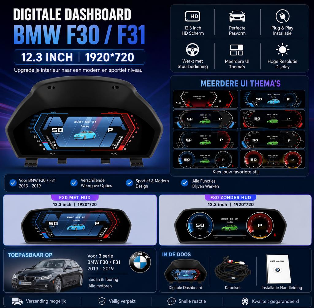 BMW F30 / F31 Digitale Dashboard / Virtual Cockpit 12.3 Inch, Ophalen of Verzenden, Nieuw, BMW