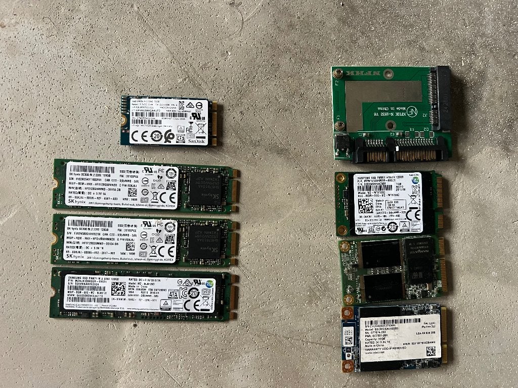 Diverse Ssd m2 / mini sata, Computers en Software, Harde schijven, Ophalen of Verzenden, Gebruikt, Laptop, SSD