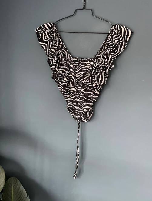Zebra Zara top, Kleding | Dames, Tops, Ophalen of Verzenden, Zo goed als nieuw, Zara, Zwart