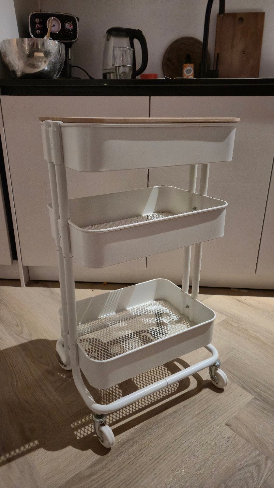 ikea Raskog trolley wit, compleet, Ophalen, Zo goed als nieuw, 75 cm of meer, 60 cm of meer