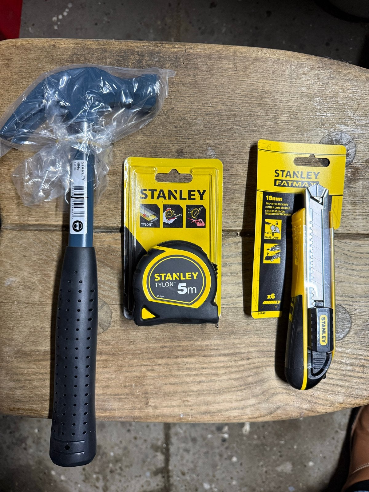 Stanley Gereedschap Set: Hamer, Rolmaat, Afbreekmes, Doe-het-zelf en Verbouw, Gereedschap | Handgereedschap, Nieuw, Ophalen of Verzenden