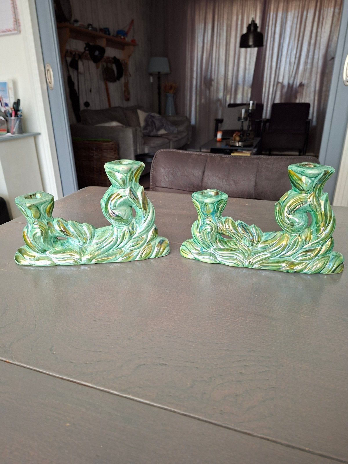 Art deco kandelaars., Antiek en Kunst, Ophalen of Verzenden