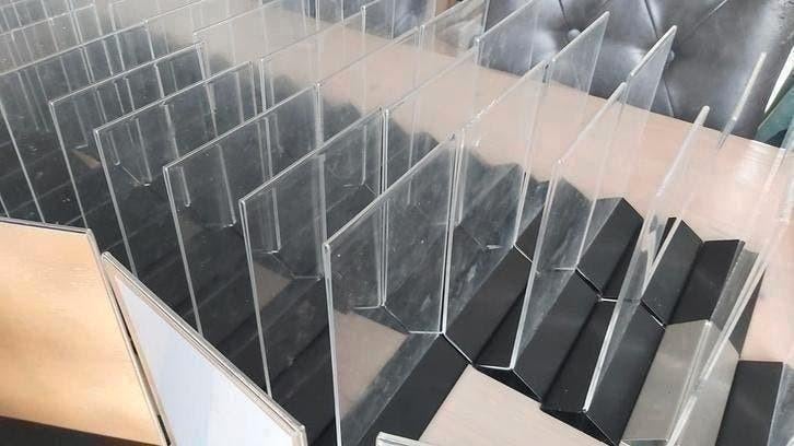 display A5 metalen voet met acrylglas 55 x (prijs per stuk), Ophalen of Verzenden