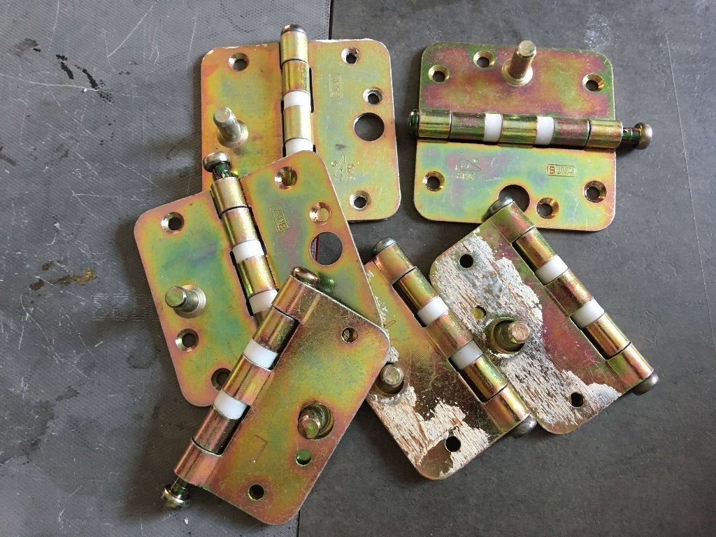 Set van 6 gebruikte SKG BUVA scharnieren, Ophalen of Verzenden, Gebruikt, IJzer, Scharnier