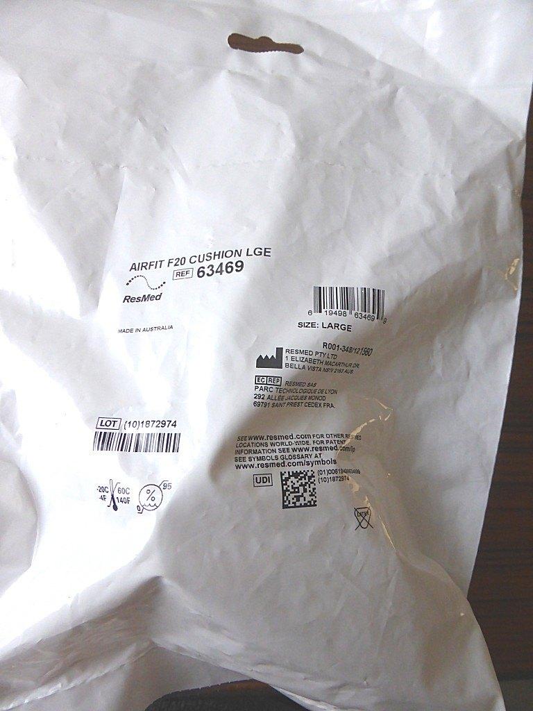 ResMed AirFit F20 maskerkussen - maat L - nieuw, Diversen, Ophalen of Verzenden, Nieuw