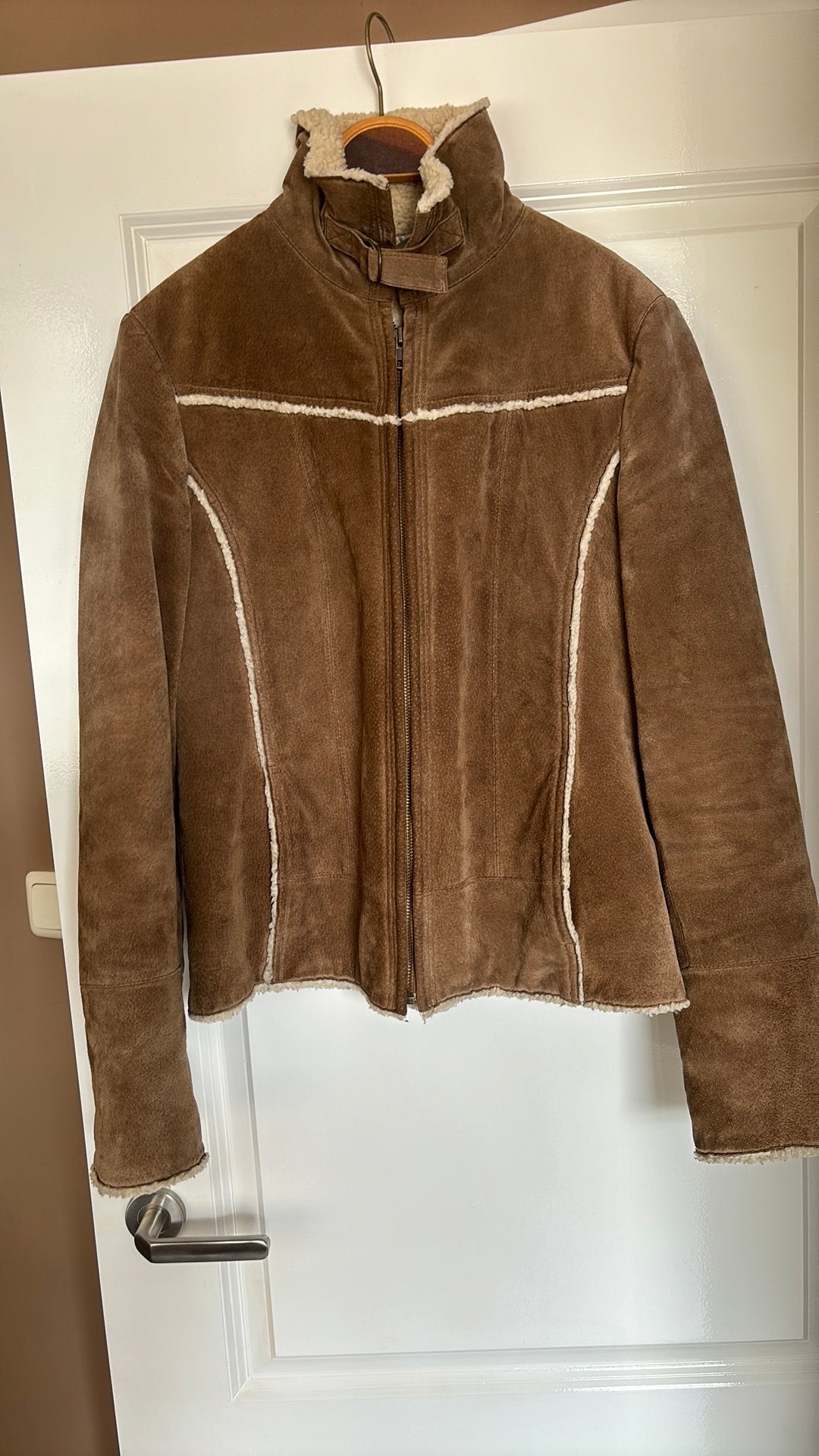 Vintage korte damesjas maat L, Ophalen of Verzenden, Zo goed als nieuw, Maat 42/44 (L), Bruin