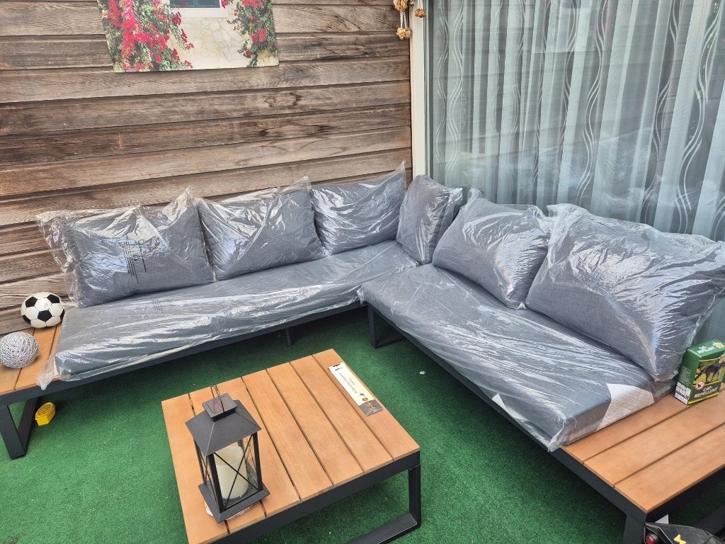 Tuinset Loungeset Hoekbank nog helemaal NIEUW!, Tuin en Terras, Ophalen, Nieuw, Loungeset, 5 zitplaatsen