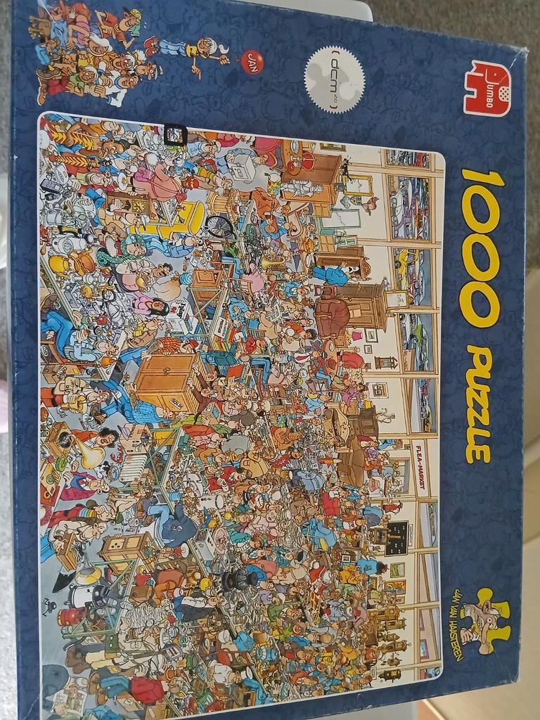 Jan van Haasteren - Vlooienmarkt Puzzel (1000 stukjes), Ophalen of Verzenden, 500 t/m 1500 stukjes, Gebruikt, Legpuzzel