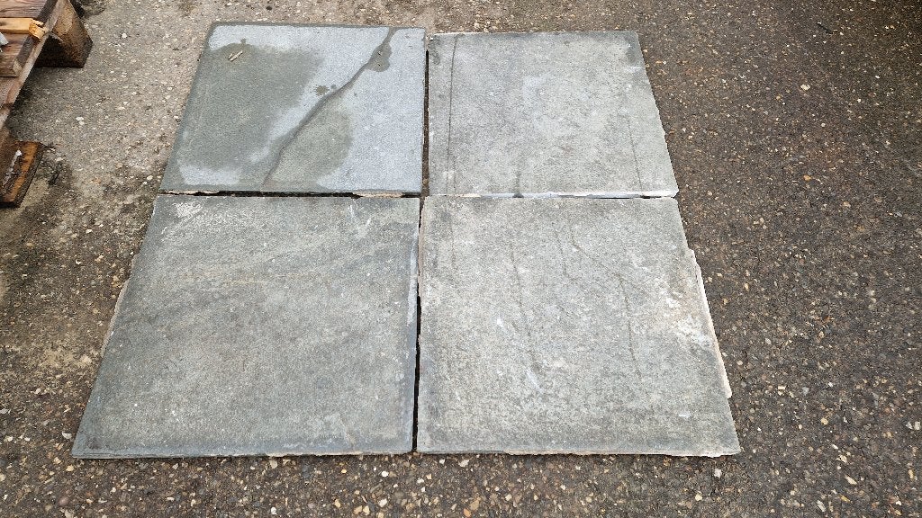 Natuursteen leisteen vloertegels tegels ( 464 ), Doe-het-zelf en Verbouw, Tegels, Ophalen, Gebruikt, Hardsteen, Minder dan 5 m²