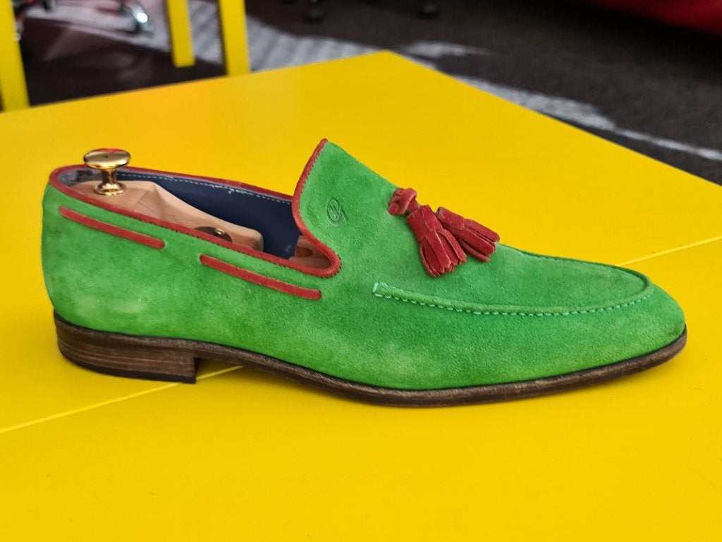 GREVE Suede schoenen met groene kleur maat 43/5, Loafers, Overige kleuren, Ophalen of Verzenden, Zo goed als nieuw